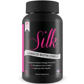 Silk Advanced Biotin Complex- Promotes Stronger, Longer, Hair-Healthier Skin- Ultimate Nail Strength