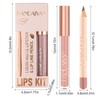 Nanyaciv Delineador Labios Y Lápiz Labial, Lápiz Labial Y Delineador