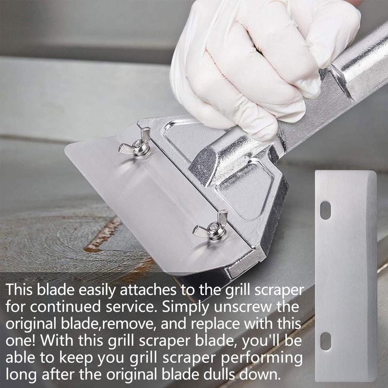 BOLEXINO Grill Scrapers Blade Replacement Heavy Duty Rust Grill Blades