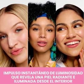 Bioré Hidratante UV Aqua Rich Glow Enhancing con SPF, hidratante diario con SPF 50, protector solar facial de niacinamida al 1%, 1.7 onzas