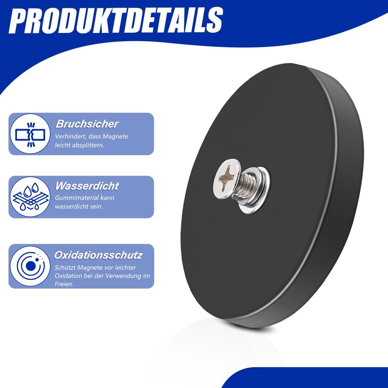 Keukenket Pack of 10 M4 Thread Magnets 43 mm 15