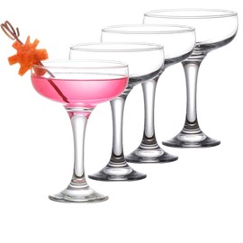 Cocktail Glasses (8 oz/235 ml), Espresso Glasses Martini, Margarita, Elegant Cuts and Champagne Glasses, Long Stemed Glasses (2)