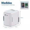 Bluelander Mini Refrigerador Frigobar 4l 6 Latas Casa Cosméticos Blanco