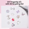 SUPWEE 3D Nail Gel Art Pearl White,Solid Gel for Nails
