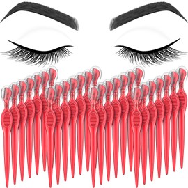 Mudder 28 Pcs Eyebrow Razor Knife Shaver Trimmer Shaver Multipurpose Exfoliating Tool Facial Hair Removal for Women Valentine Gift Giving(Red)