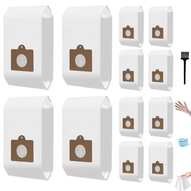 12 Pack Type C/Q Replacement Vacuum Bags for Kenmore Canister Vacuum Cleaners 5055, 50557, 50558, Style C, Q Bags for Panasonic Type C-5 Series Canister Vacuums CQ-12B