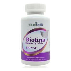 Biotina Vitamina E Y Calcio 60 Caps Bionat Natural Health