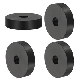 PATIKIL Multi Purpose Rubber Spacer, 4 Pcs 10mm ID x 40 OD x 10mm T Neoprene Round Anti-Vibration Isolation Pads Isolator Rubber Bushings Spacer Washer for HVAC Bolts Car Accessories