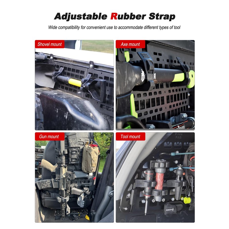 NILKATSS 2-Pack Rubber Molle Panel Clamp Holder Kit Fit 1-2