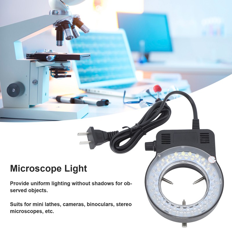 Microscope Ring Light LED Light Source Adjustable Microscope Accessory 100‑240V