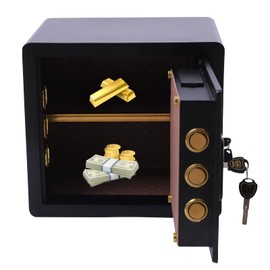 Safe, Cabinet Safe Box with Digital Keypad and Key Lock, Smart Alarm System and Removable Shelf, Removable Shelf for Jewelry, Documents, Valuables
