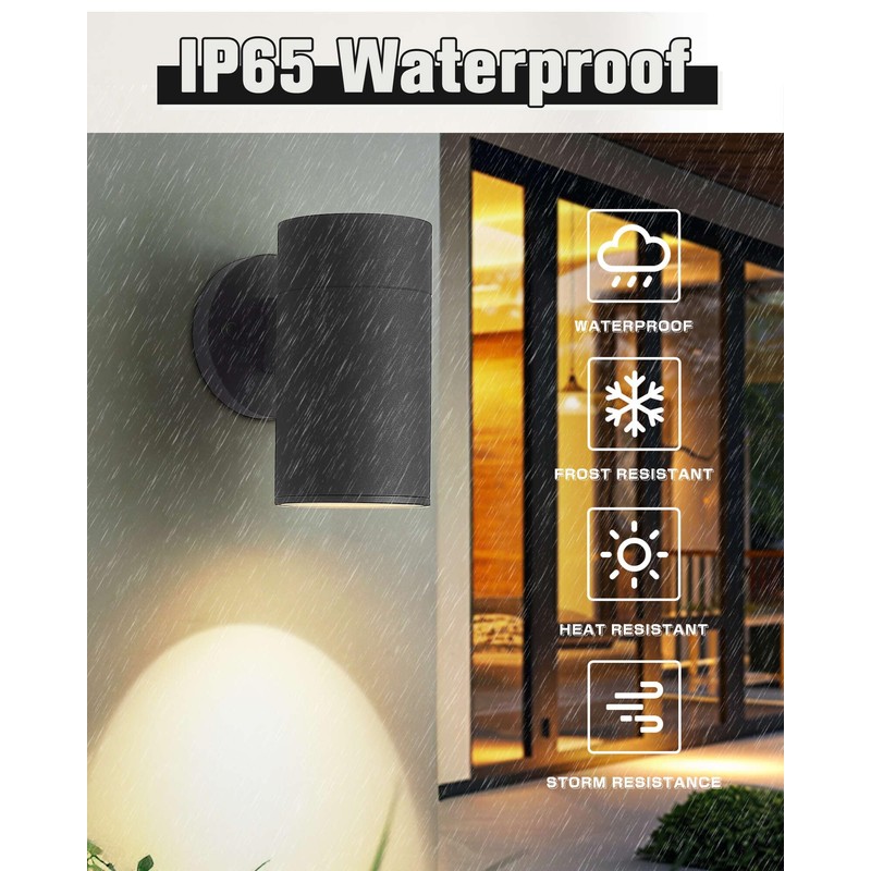 Ken & Ricky Outdoor Sconce Lights Exterior, Black Outdoor Wall