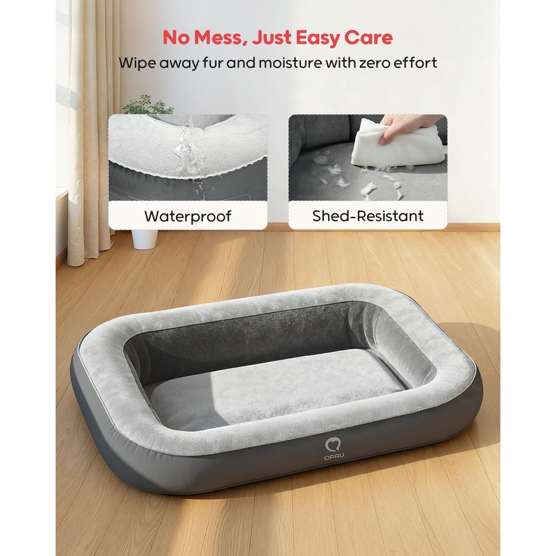 QPAU 36 in Inflatable Dog Bed for Home Travel and