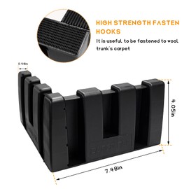 DXNQ 4PCS Multipurpose Cargo Organizer Blocks, Plastic Cargo Storage Organizer Blocks for Wool Carpet Trunk, Grocery Trunk Divider Cargo Containment System for Car SUV Van Trunk