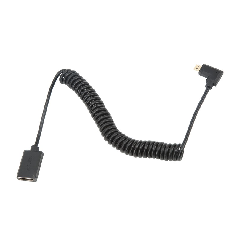 1.8m Coiled Cable Micro HD Multimedia Interface to Female HD