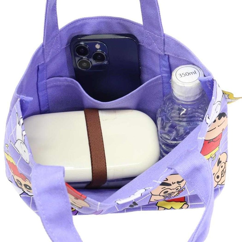 Crayon Shin-chan Lunch Bag with Color Gusset/Trio Check