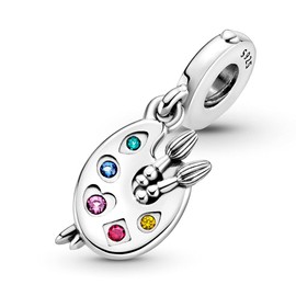 Annmors Charms Travel Pendant S925 Sterling Silver Bracelet Bead with Cubic Zirconia for European Bracelets Necklace, Mother's Day Jewellery Gift Christmas for Men and Women, Sterling Silver, Cubic