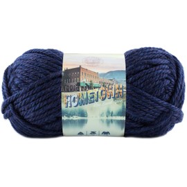 Lion Brand Yarn (1 Skein Hometown Bulky, San Diego Navy Yarn, 1-Pack