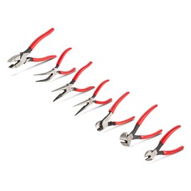 TEKTON Pliers Set, 7-Piece (Long Nose, Diagonal Cutting, End Cutting, Cable Cutting, Lineman's) | PLR99010
