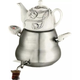 Golden Star Turkish Tea Maker Water Kettle Heavy Thick Stainless Steel Ceramic Porcelain Tea