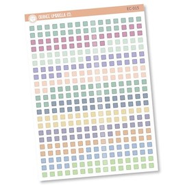 Checkbox - Individual Single Color Coding Planner Stickers | For Erin Condren Planners | EC-015