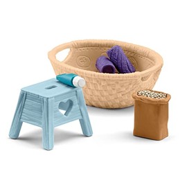 Schleich Horse Club 6-Piece Horse Toys Accessory for Girls and Boys Ages 5+, Animal Care Playset