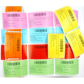 BETCKEY Colored Labels Compatible with Dymo 30277 (9/16" x 3-7/16") File Folder(2-up) Labels, Compatible for Dymo LabelWriter Thermal 450, 4XL & Zebra Desktop Printers [1 Roll, Pink]