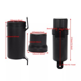 GIDIBII Motorcycle Universal Tool Tube Kit Waterproof Storage Canister Box+Mounting Ties