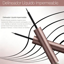 Delineador De Ojos Mate Negro Impermeable Secado Rápido
