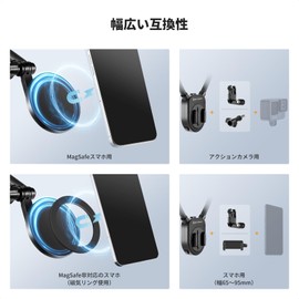 K&F Concept Gopro Mount, Neck Mount, Action Camera Accessory, Compatible with Smartphones, Gopro, Action, Insta, POV Photography, Fishing, and Everyday Vlog