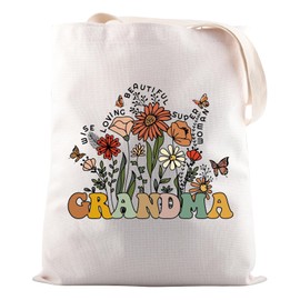 Funny Grandmother Gifts Mother's Day Gifts Wildflower Grandma Tote Bag (Grandma CA Tote Bag)