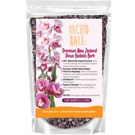 GARDENWISE Premium Orchid Bark for Potting Mix – Ready-to-Use Pine Bark for Indoor Plants, Orchid Repotting & Soil Mix Creation, Ideal Orchid Medium (4 Quarts)