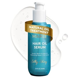 MAREE Hair Oil for Frizzy Hair with Argan Oil, Keratin & Biotin – Hair Serum for Dry and Curly Hair Gloss – Frizz Control Hair Care Products for Women – Aceite Para el Cabello – Keratin Hair Treatment