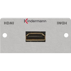 Kindermann 7444000542 HDMI with Ethernet Blende mit Kabel Buchse auf Buchse, 50 x 25 mm schwarz