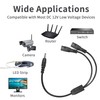 YACSEJAO DC Y Splitter Cable 2PCS 12V DC 3.5mm x