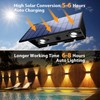 Solar Fence Lights,12 Pack Solar Lights Outdoor Warm White +