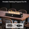 Onlyfire 28'' Tabletop Fire Pit, Outdoor Propane Gas Firepit Side-Mounted