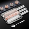 Taoluwin Meatball Maker Tool, Triple Meatball Making Mold, 304 Stainless