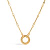 FAMARINE Gold Pendant Necklace for Women Trendy Simple Fashion Jewelry