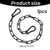 1 Pcs Black Chain, with 2 Removable Carabiners, Gate Chain,