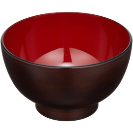 Mitani M16523-4 Yamanaka Lacquerware Soup Bowl, Brown, 4.9 inches (12.5 cm), Yamanaka Lacquerware Range, Large Soup Bowl, Tochi-nuri