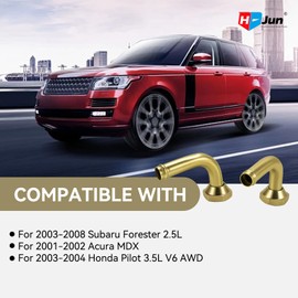Transmission Oil Cooler Tube Connector Compatible with Subaru Forester 2003-2008 2.5L, Acura MDX 2001-2002, Honda Pilot 2003-2004 3.5L V6, 2Pcs ORadiator Trans Cooler Line Fittings