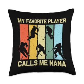 Cool Ice Hockey For Women Mom Player Goalie Hockey Lovers Throw Pillow