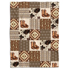 Western Blanket, Western Decor for Nursery Room, 30x40 inches Baby Blankets for Boys Girls, Baby Cowboy Blankets, Soft Warm Lightweight Nursery Bed Blanket for Newborn Toddlers