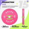 Egles Vibrant Pink Weight Plates, Rubber Barbell Plates, 2-inch Olympic