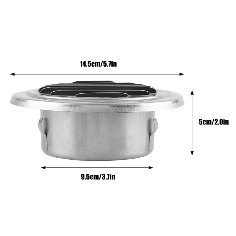 Haosie Stainless Steel Air Vents, 4 Inch Round Soffit Vent,