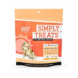 Simple Food Project The Freeze Dried Raw Cat Treats Grain Free, All Natural, with Just 1 Ingredient - Trout