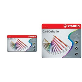 STABILO CarbOthello Pastel Chalk Pens, 24 Metal Cases, 1 Pack, Pack of 24