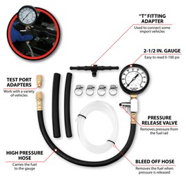 Performance Tool W80595 Fuel Injection Pressure Tester - Essential Tool for Diagnosing Fuel System Issues in Vehicles