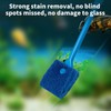 SLSON Aquarium Algae Scraper Double Sided Sponge Brush Cleaner Long